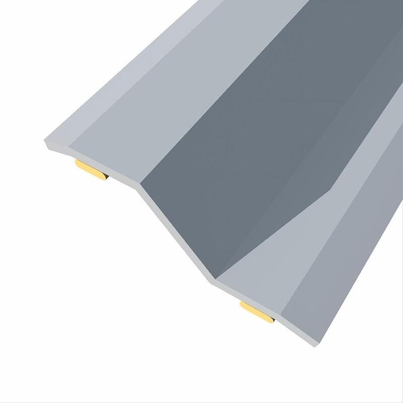 Pack De 3 Unidades - Junta De Acero Para Desnivel 8-14 Mm, Adhesiva, Flooring, Inox, 83 X 3,6 Cm