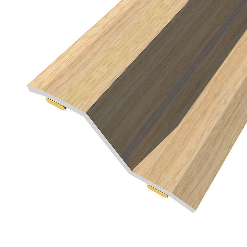 Pack De 3 Unidades - Junta De Acero Para Desnivel 8-14 Mm, Adhesiva, Flooring, Yellowstone, 83 X 3,6 Cm