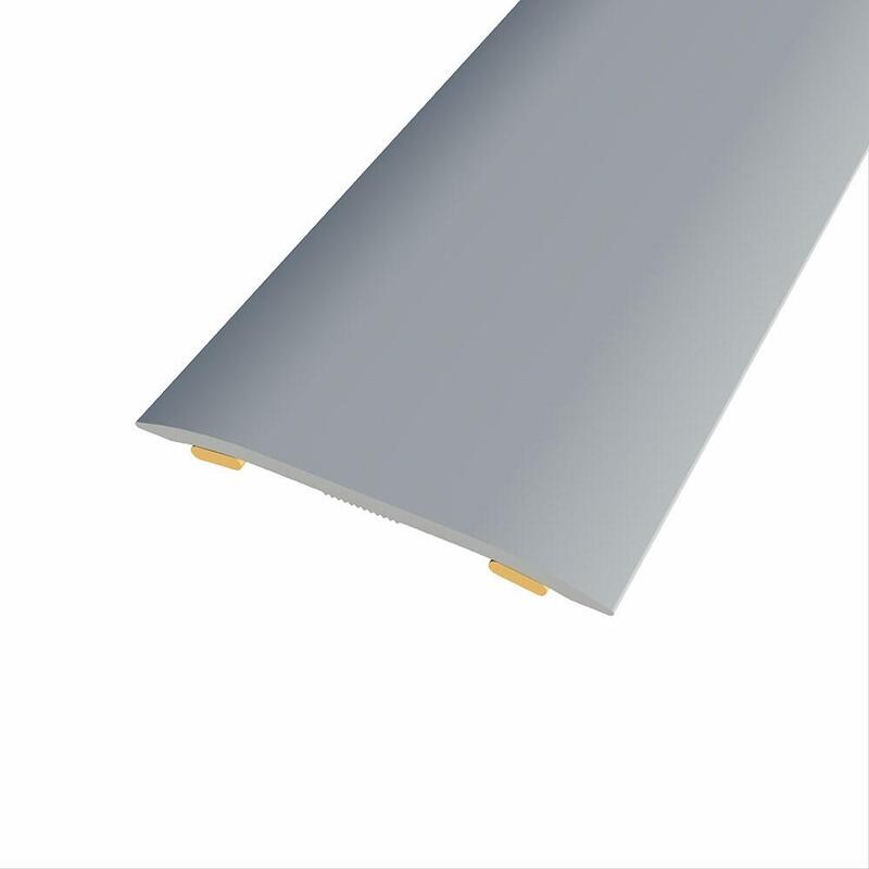 Pack De 3 Unidades - Junta De Aluminio Para Mismo Nivel, 37 X 2,3 Mm, Adhesiva, Quick & Pro, Plata Mate, 166 Cm