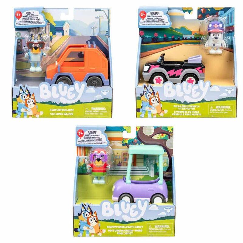 Pack De 3 Unidades - Vehiculo Basico Bluey Surtido