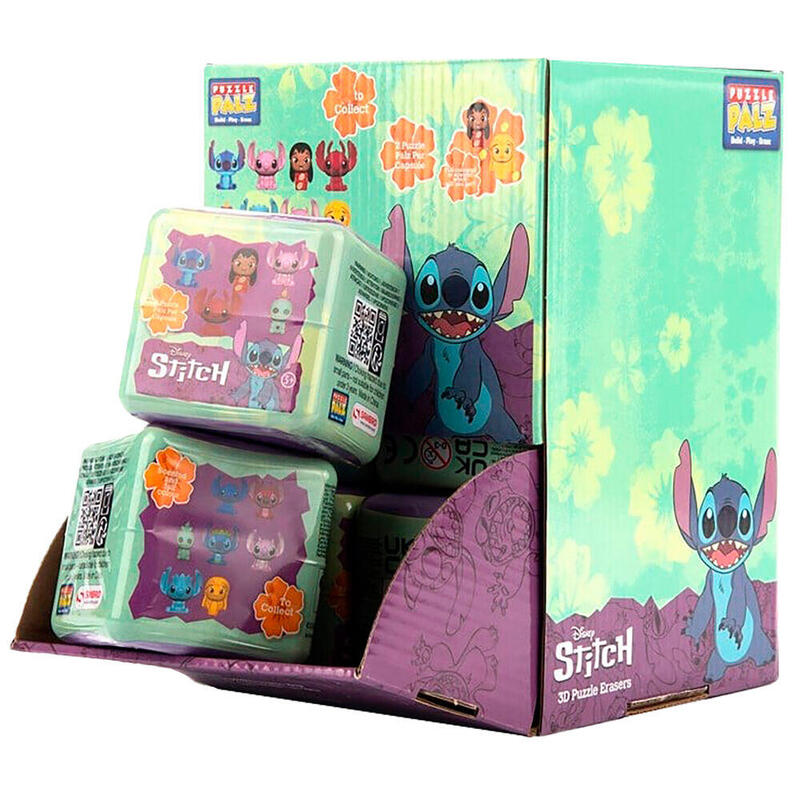 Pack De 30 Unidades - Capsula Puzzle Palz Stitch Disney Surtido