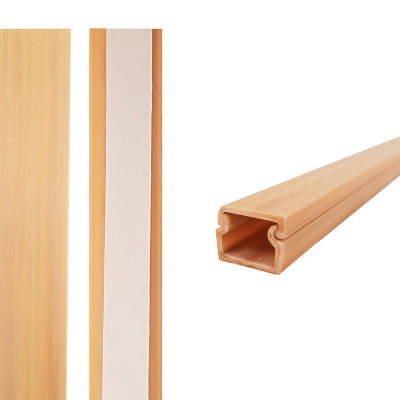 Pack De 30 Unidades - Mini Canal Adhesiva Edm 2m 12,7x11mm Madera Clara (Precio Por Metro)