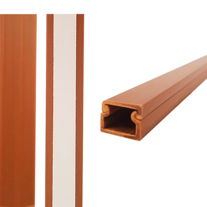 Pack De 30 Unidades - Mini Canal Adhesiva Edm 2m 12,7x11mm Madera Oscura (Precio Por Metro)