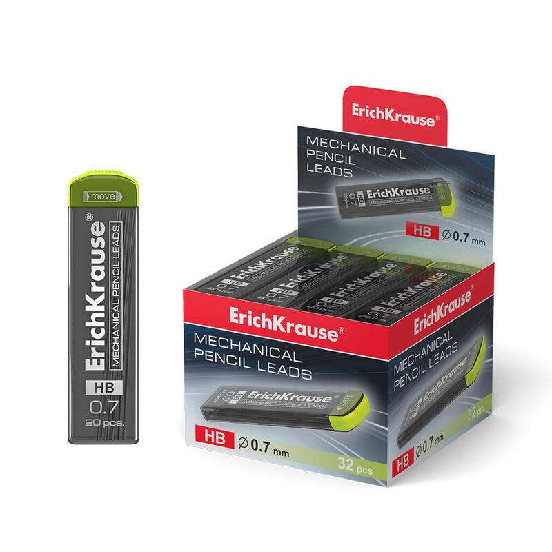 Pack De 32 Unidades Erichkrause Megapolis Concept - Set De 20 Minas De Recambio - 07 Mm - Hb - Color Negro