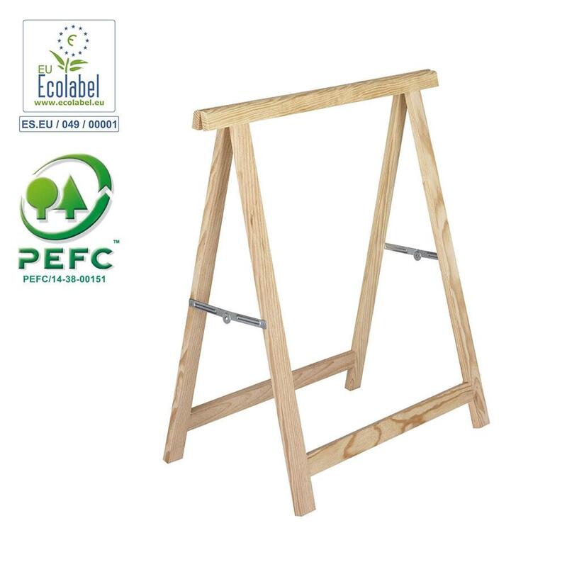 Pack De 4 Unidades - Caballete Pino Standar 75x73,5cm 100% Pefc Cert Astigarraga