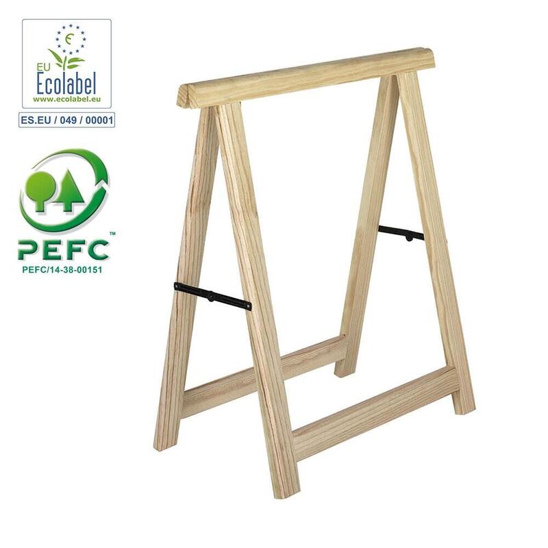 Pack De 4 Unidades - Caballete Pino Super 100% Pefc Cert 77 X 73,5 Cm