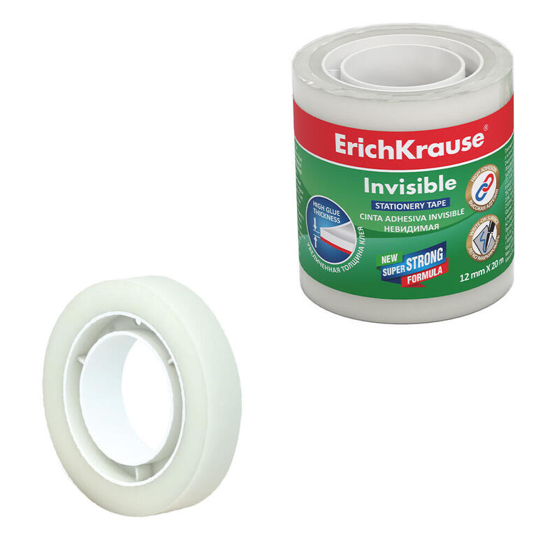 Pack De 4 Unidades Erichkrause Cinta Adhesiva Invisible - 18mmx20m - Transparente