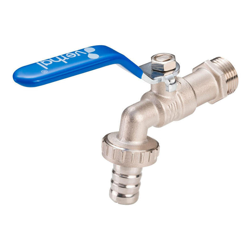 Pack De 4 Unidades - Grifo Esfera, Racor Manguera, 1/2" X 3/4"