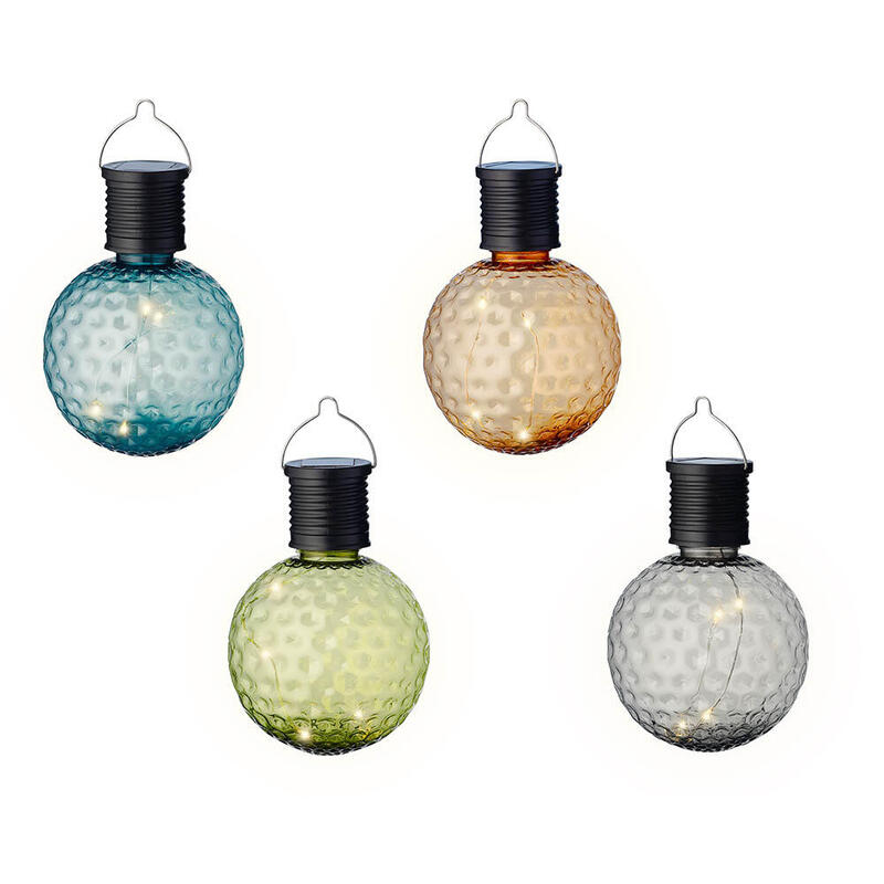 Pack De 4 Unidades - Guirnalda Bombilla Solar. Colores Variados