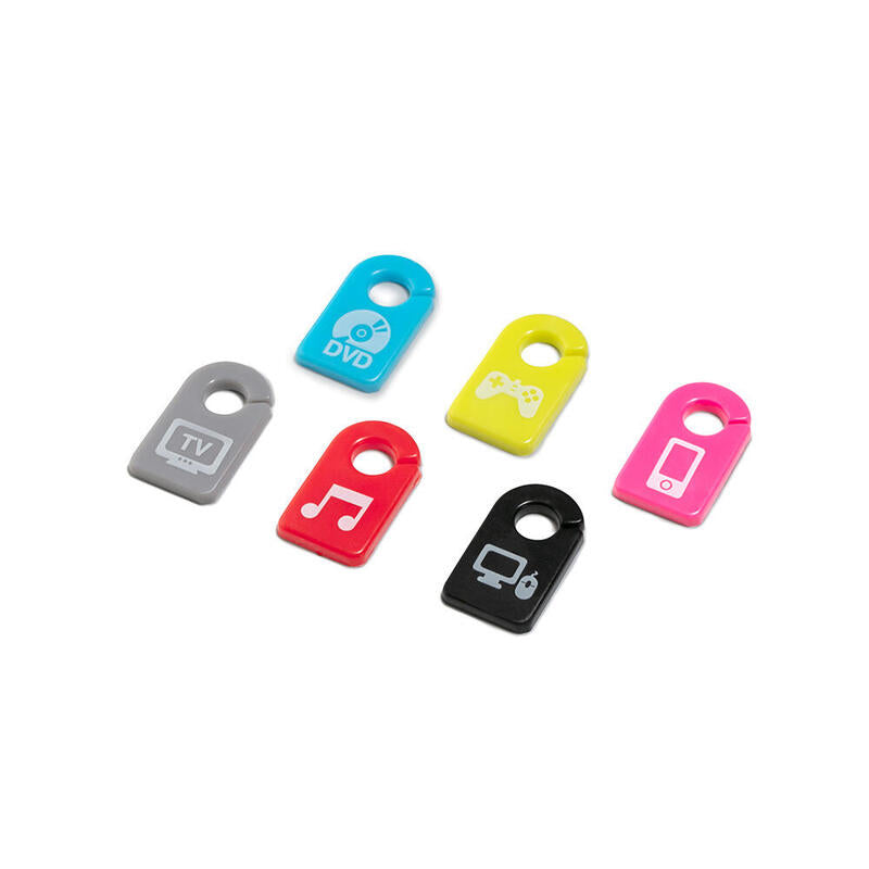 Pack De 4 Unidades - Identificador De Cables Surtido Inofix Colores / Modelos Surtidos