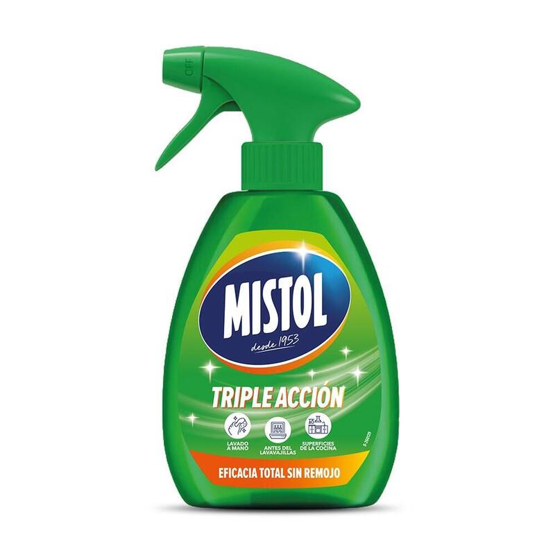 Pack De 4 Unidades - Lavavajillas Triple Acción, Pistola Pulverizadora, 500 Ml