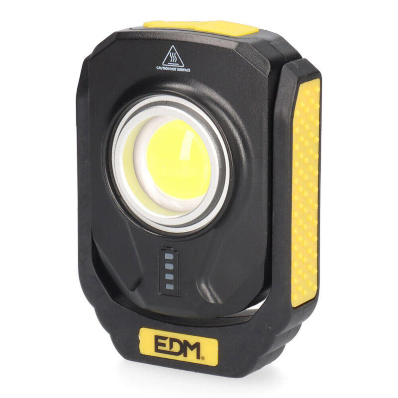 Pack De 4 Unidades - Linterna Con 1 Led 10w 900lm Compact Recargable. Base Magnetica. Edm