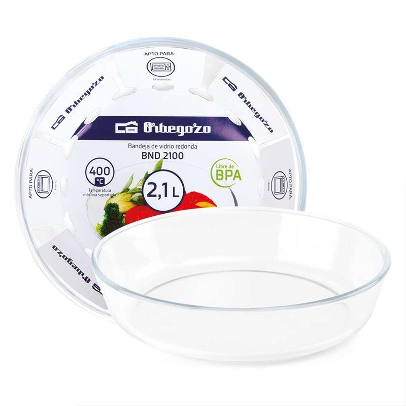 Pack De 4 Unidades Orbegozo Serie Bnd Bandejas De Vidrio - Versatilidad Y Resistencia En Tu Cocina Dos Tamaños Para