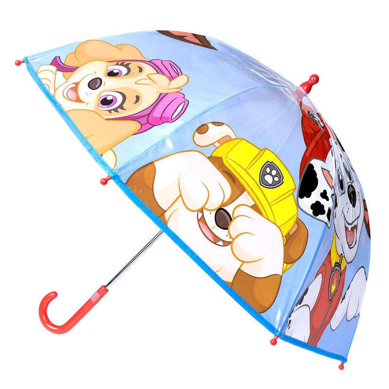 Pack De 4 Unidades - Paraguas Manual Burbuja Patrulla Canina Paw Patrol 45cm