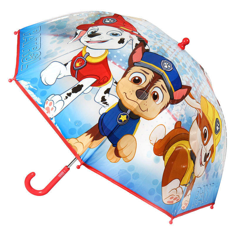 Pack De 4 Unidades - Paraguas Manual Burbuja Patrulla Canina Paw Patrol Poe 45cm