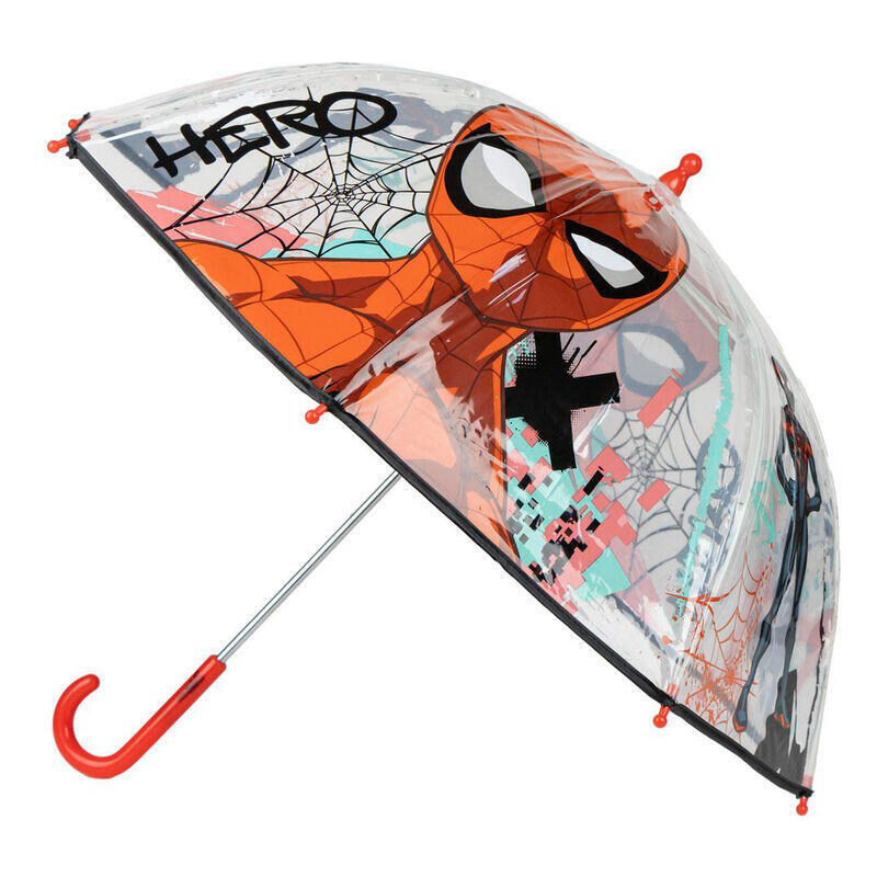 Pack De 4 Unidades - Paraguas Manual Burbuja Spiderman Marvel