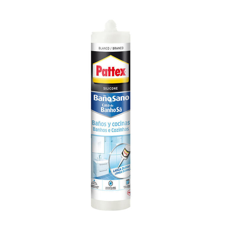 Pack De 4 Unidades - Silicona Baños Y Cocinas Blanca 280 Ml