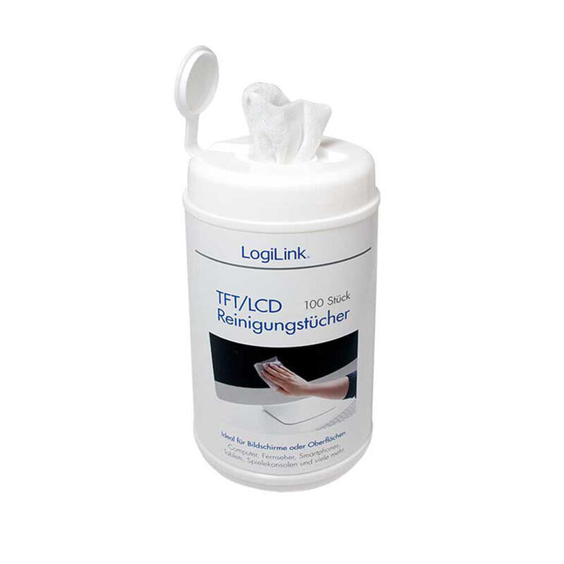 Pack De 4 Unidades - Toallitas De Limpieza Para Pantallas (100unid.) Logilink