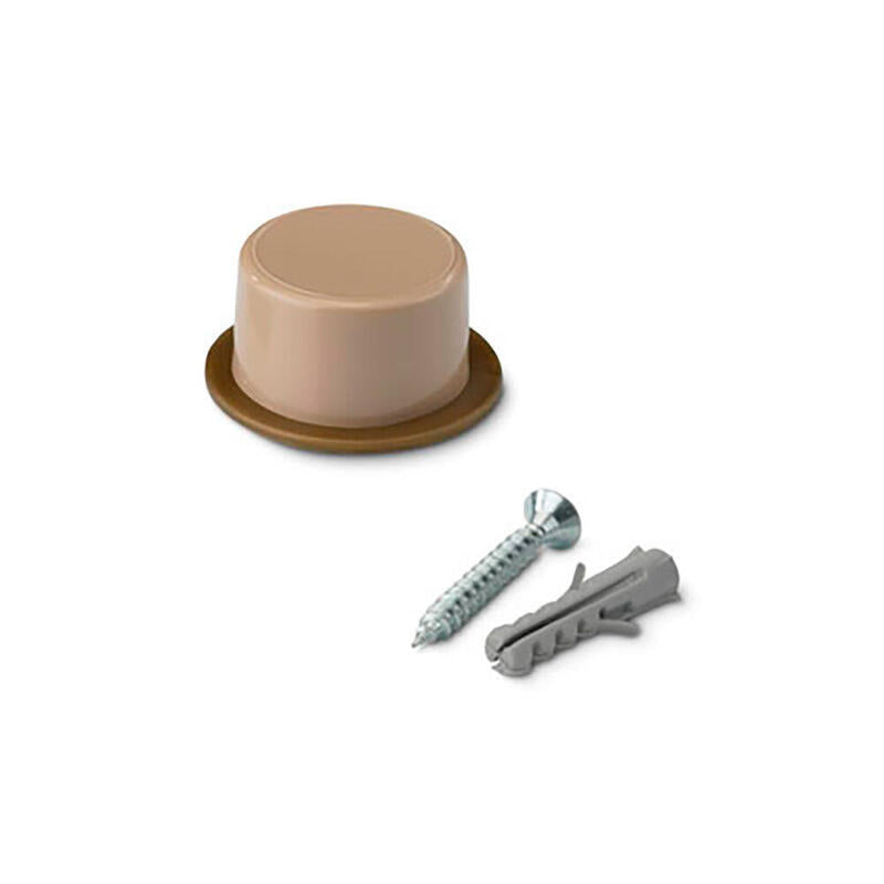 Pack De 4 Unidades - Tope De Puerta Con Tornillo Beige (Blister 2 Unid.) Inofix