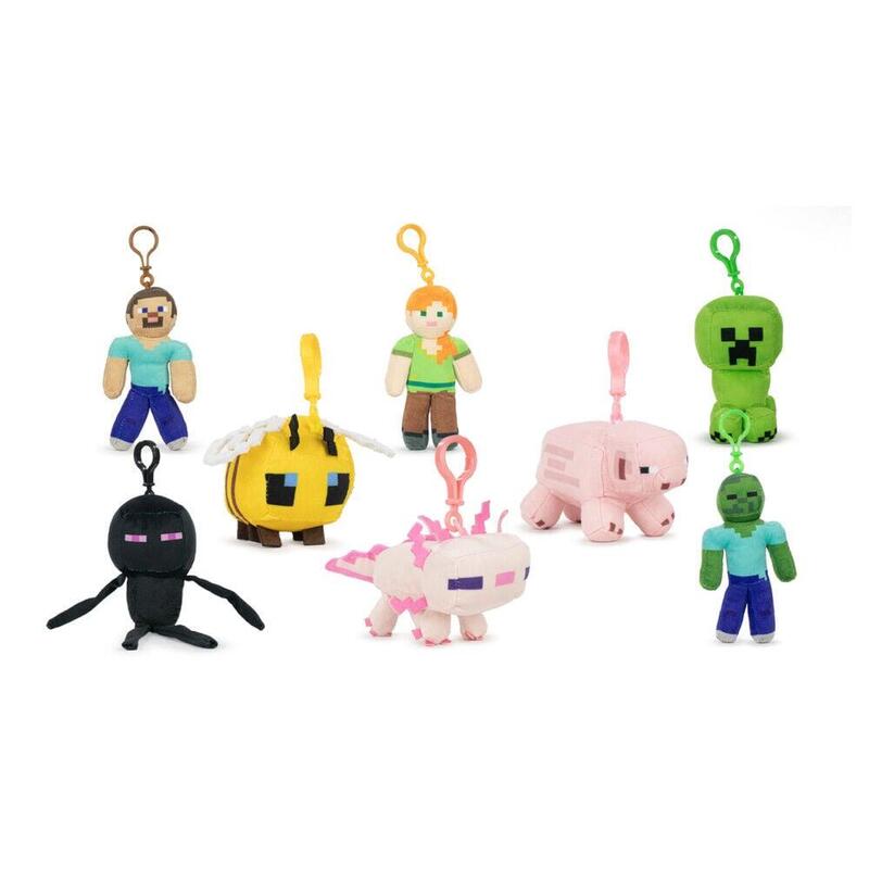 Pack De 48 Unidades - Llavero Peluche Minecraft 12cm Surtido