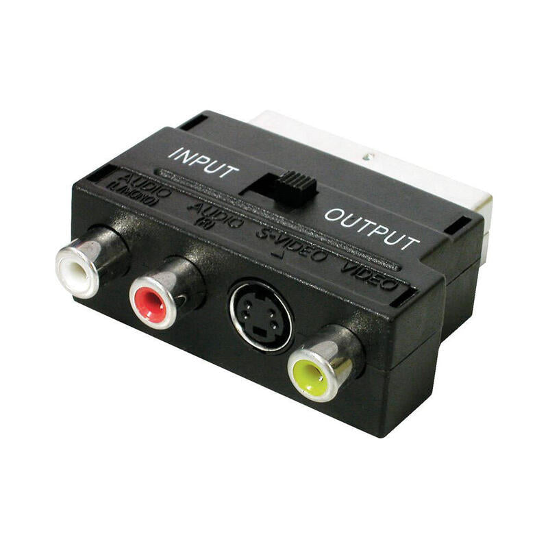 Pack De 5 Unidades - Adaptador Euroconector Entrada/Salida A 3 Rca Hembra+Svhs