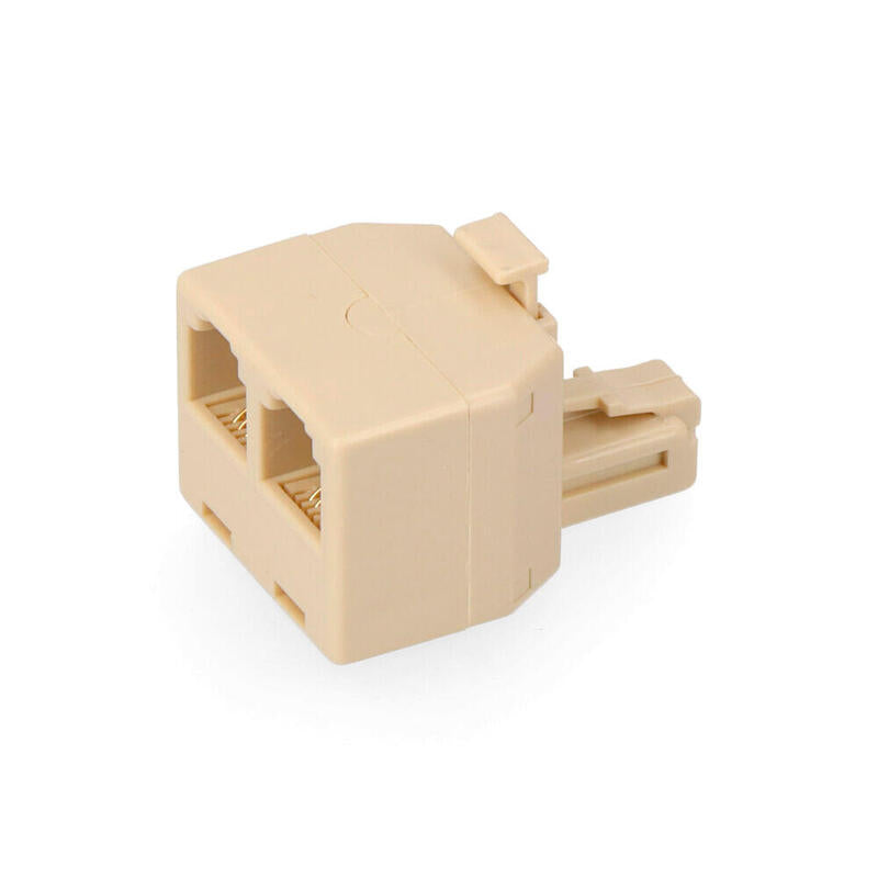 Pack De 5 Unidades - Adaptador Telefono Salida Doble Envasado