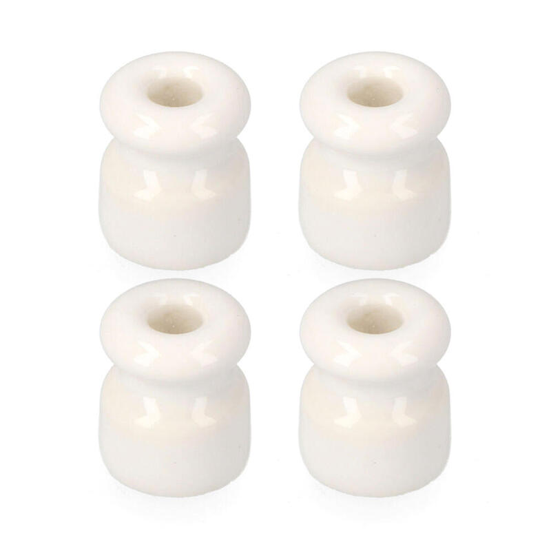 Pack De 5 Unidades - Aislador Para Cable Trenzado Blanco Envasada (4 Unid.) Edm