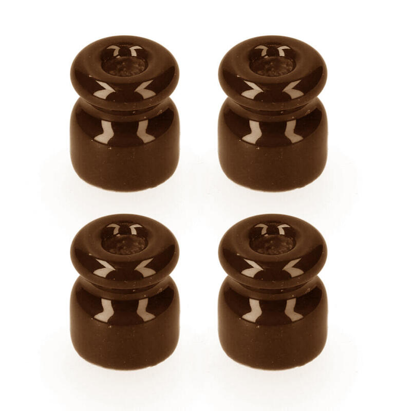 Pack De 5 Unidades - Aislador Para Cable Trenzado Marron Envasado 4 Uni Edm