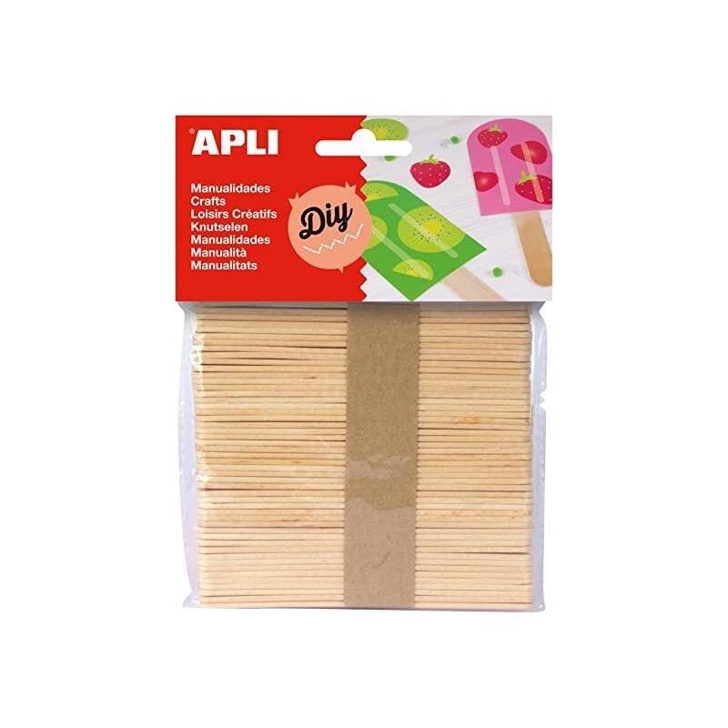 Pack De 5 Unidades Apli Palo De Polo 114x10mm Color Madera Natural -50u-