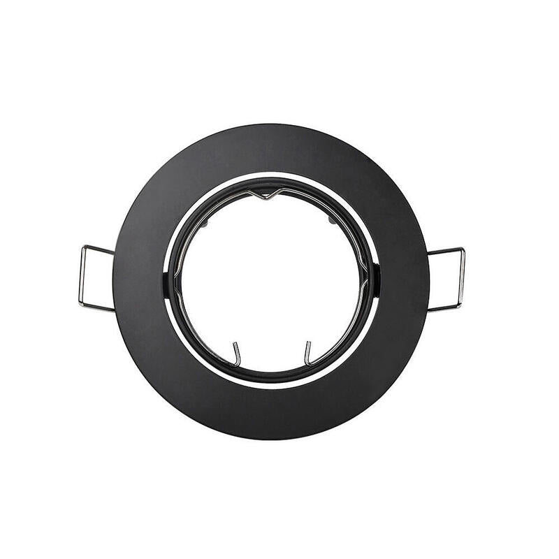 Pack De 5 Unidades - Aro Halogeno Metalico. Oscilante. Color Negro. Ø8,4cm Edm