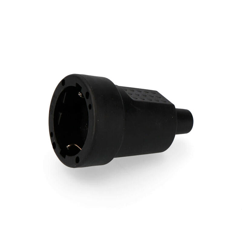 Pack De 5 Unidades - Base Aerea Goma 10/16a 250v T/Tl Ip44 4,8mm Negra Retractilada Edm