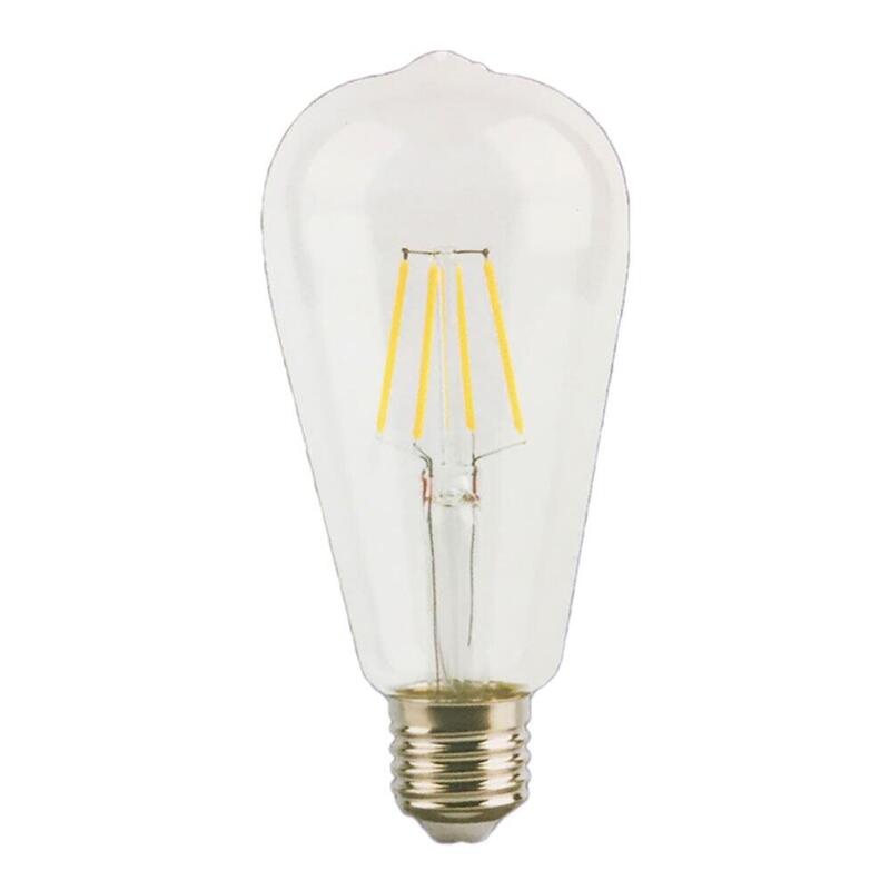 Pack De 5 Unidades - Bombilla Edison Filamento Led St64, E27, 4 W, 470 Lm, 2700 K Luz Cálida, Ø64 X 142 Mm