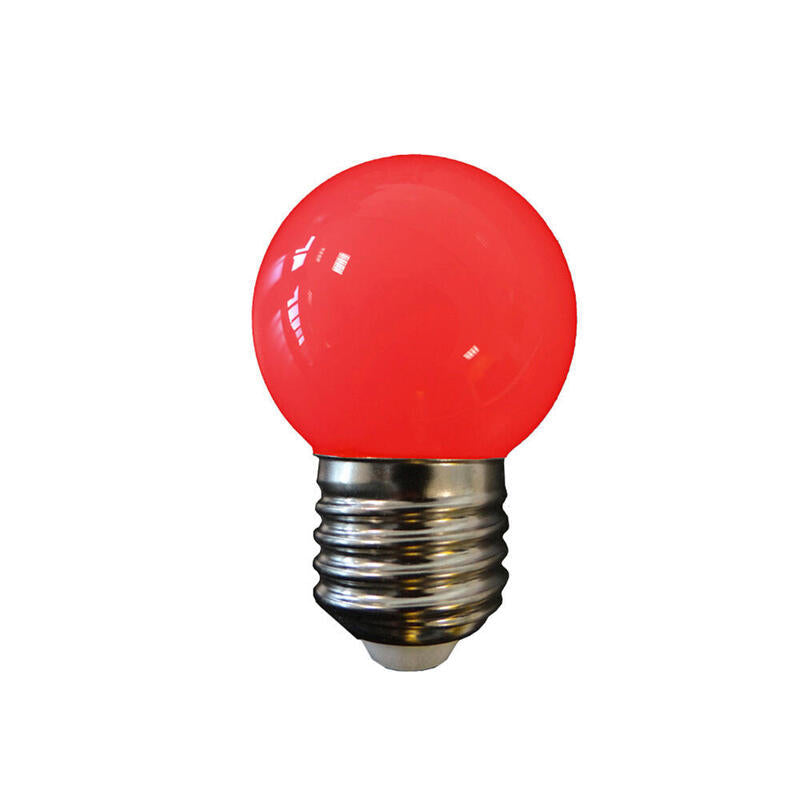 Pack De 5 Unidades - Bombilla Esferica Led E27 1w 80lm Luz Roja Ø4,3x7cm Edm