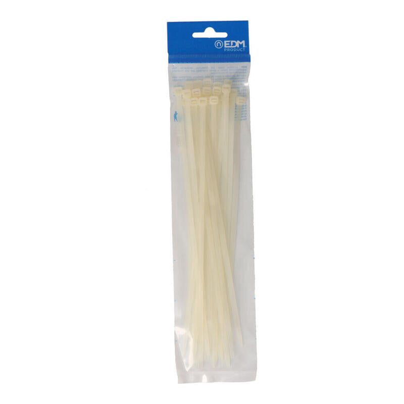 Pack De 5 Unidades - Bridas Natural 250x4,8mm Nylon Alta Calidad (Blister 25 Unid.) Edm