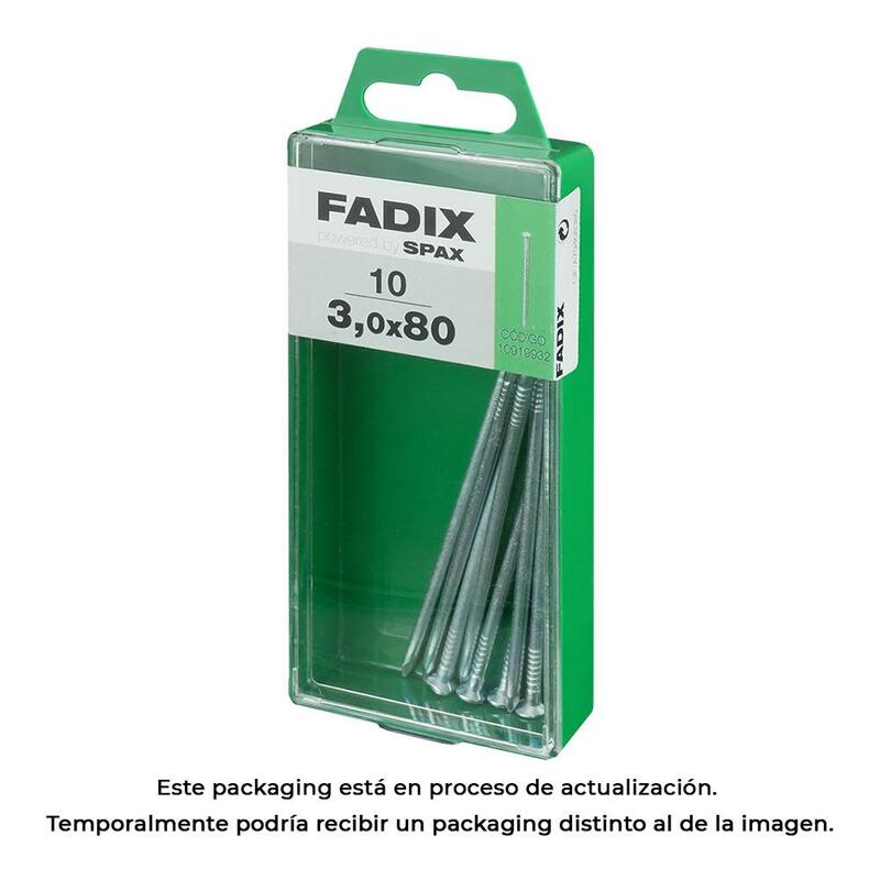 Pack De 5 Unidades - Caja M 10 Unid. Clavo Cp Acero 3,0x80mm Fadix
