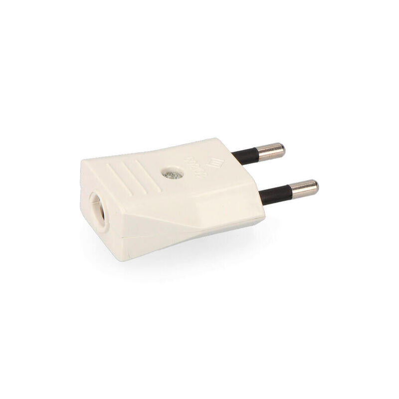 Pack De 5 Unidades - Clavija 10a 250v 4mm Blanca (Envasada) Edm