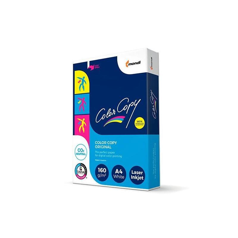 Pack De 5 Unidades Color Copy Papel Reprografico Din A4 160gr Paquete 250h Blanco