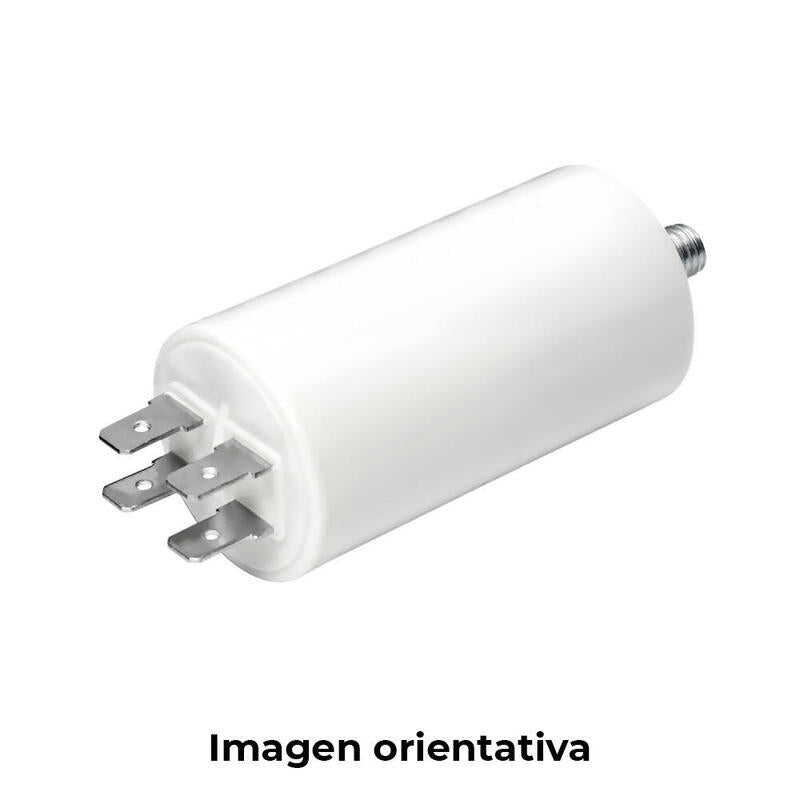 Pack De 5 Unidades - Condensador De Arranque Mka 1mf 5% 450v Ø3,4x6,3cm Con Espiga M8 Y Faston Simple 6,35 Konek