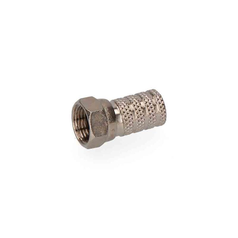 Pack De 5 Unidades - Conector "F" Parabolica Metalico Edm Envasado