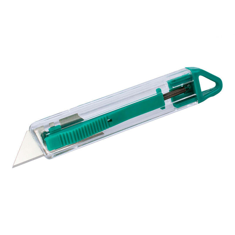 Pack De 5 Unidades - Cúter De Seguridad De Plástico Con Cuchilla Trapezoidal