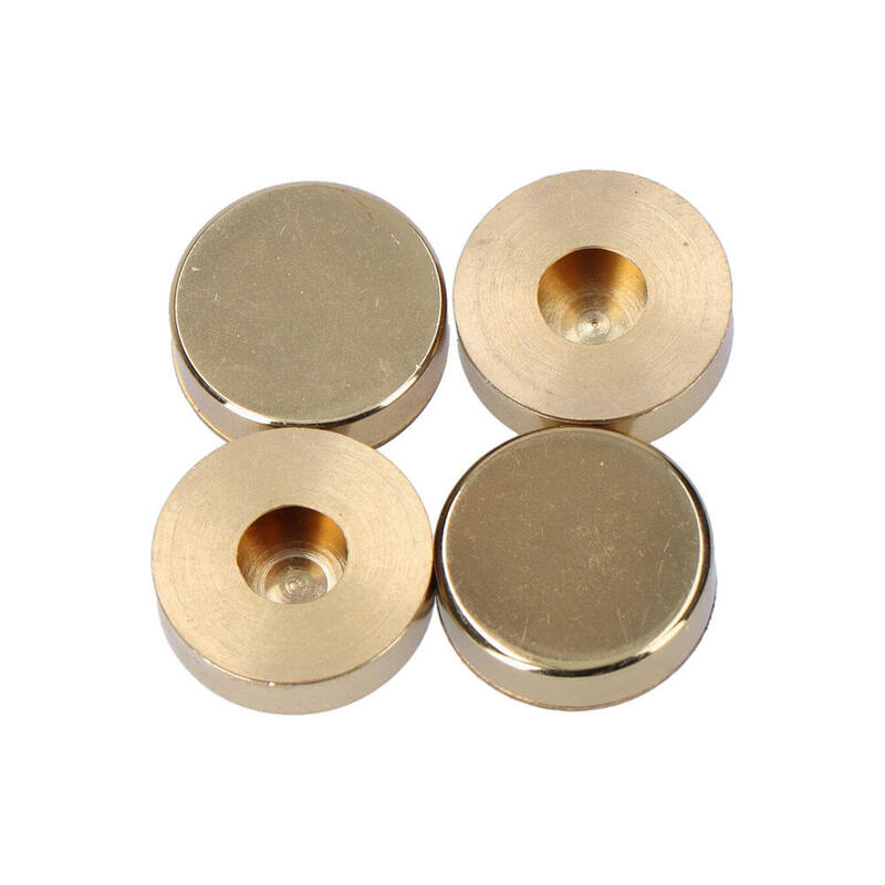 Pack De 5 Unidades - Embellecedor Latón Roscado Liso 12 Mm Pulido, 4 Uds