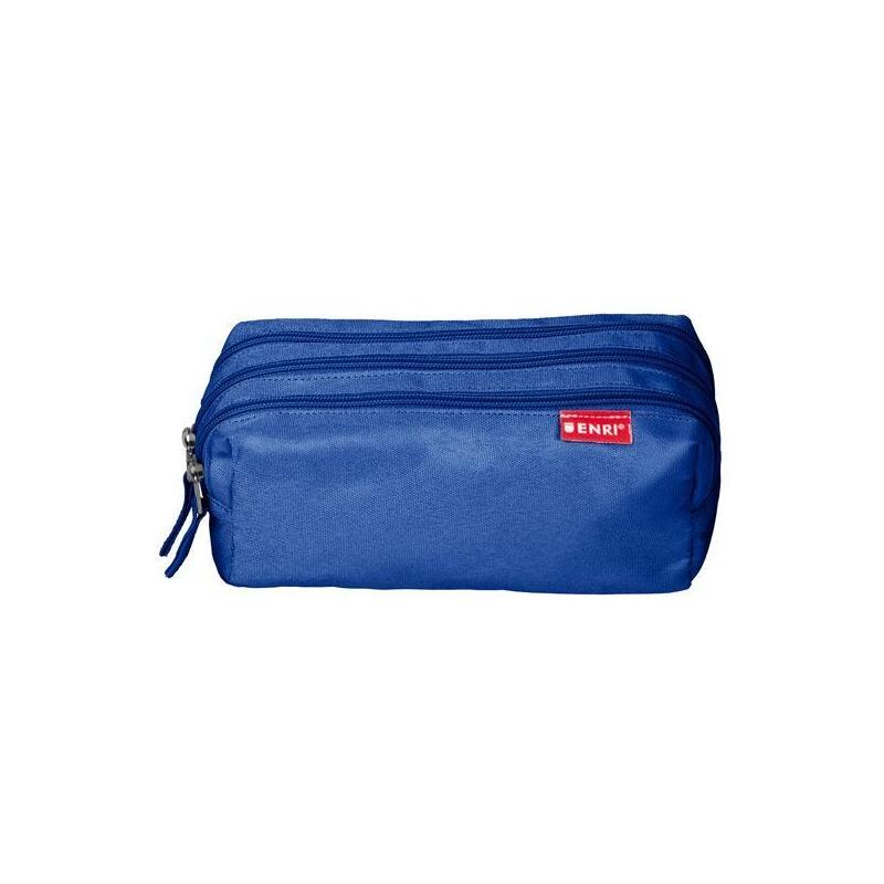 Pack De 5 Unidades Enri Estuche 3 Cremalleras Poliéster Azul