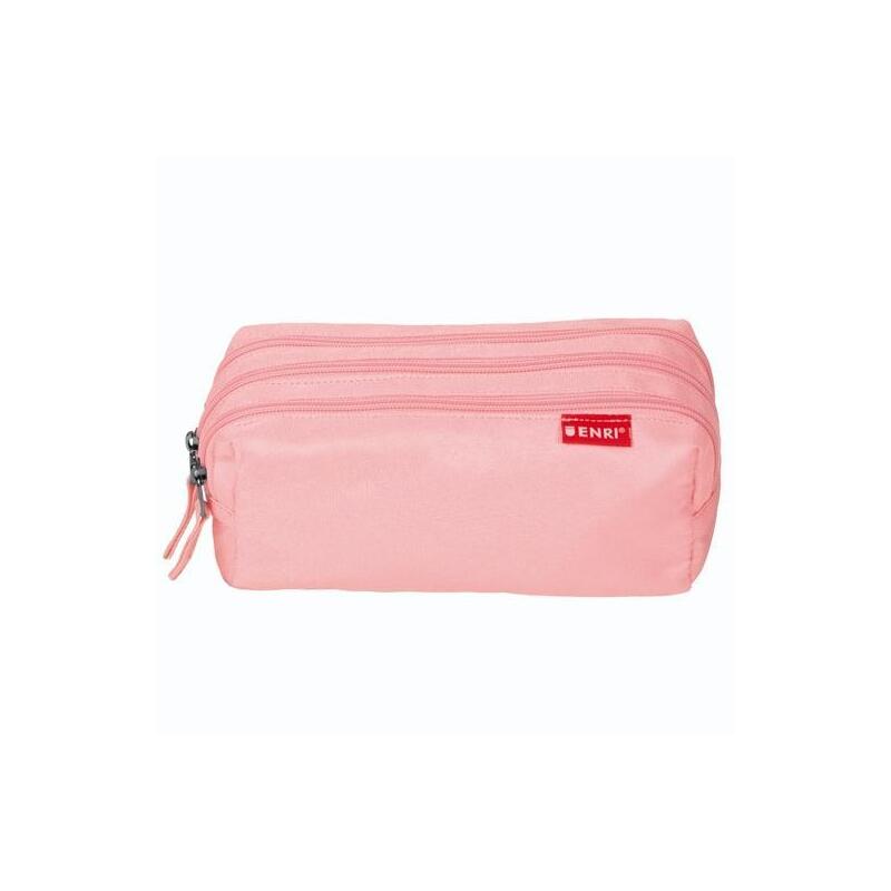 Pack De 5 Unidades Enri Estuche 3 Cremalleras Poliéster Rosa