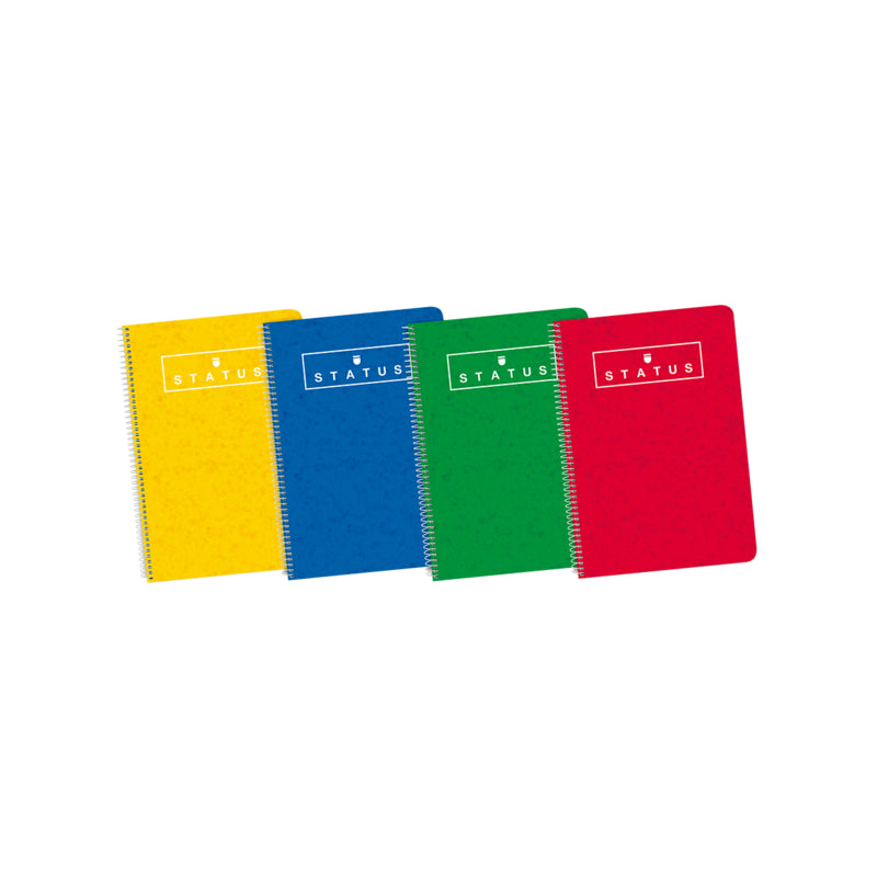 Pack De 5 Unidades Enri Status 4º Tapa Dura Cuaderno Espiral 4x4 Con Margen 80 Hojas Surtido - Cuaderno De Tapa Dura