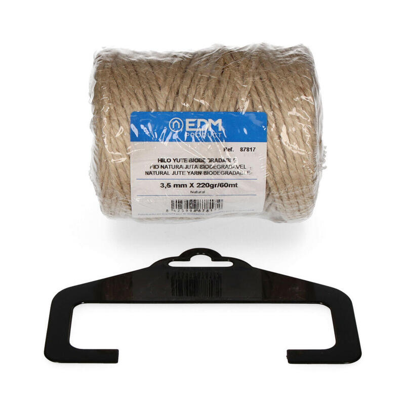 Pack De 5 Unidades - Hilo Natural Yute Biodegradable 3 Con Bobina 220g/60m Edm