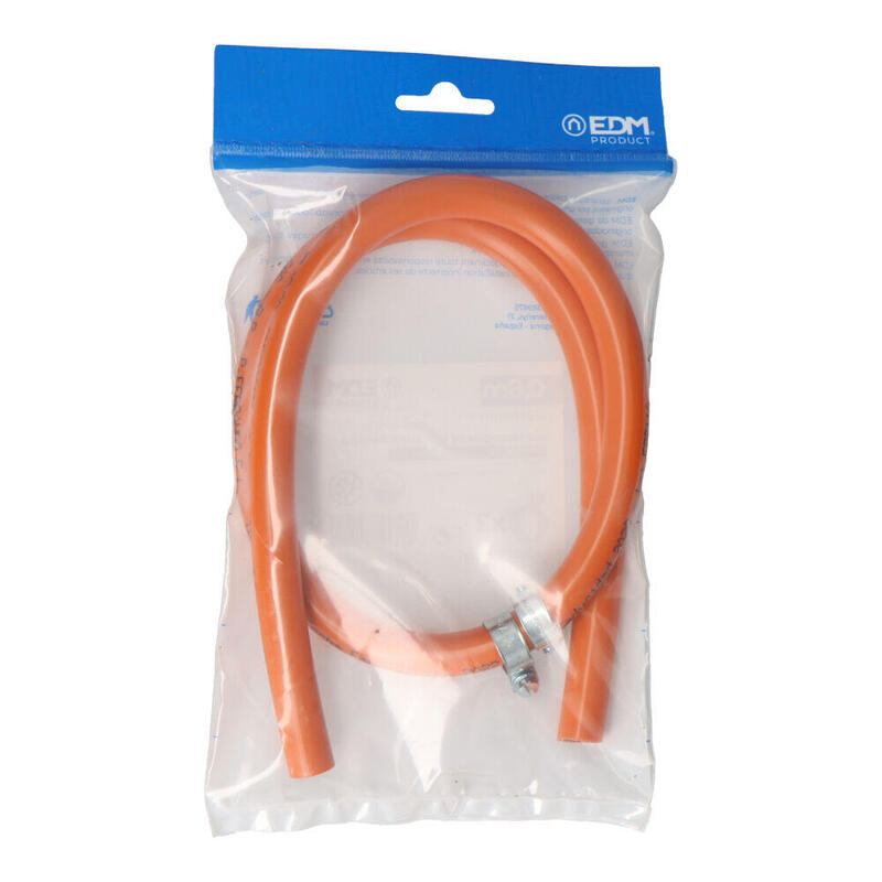 Pack De 5 Unidades - Kit Manguera Butaflex Bicapa 9x15mm 0,80m (Incluye 2 Abrazaderas) Edm
