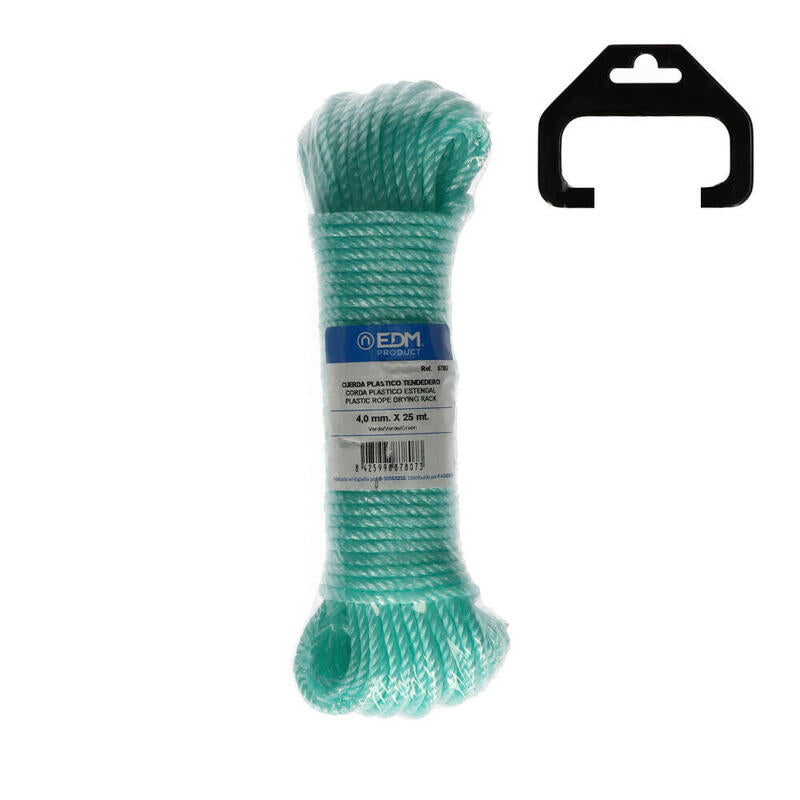 Pack De 5 Unidades - Madeja Cuerda Plastico 25m Verde Edm