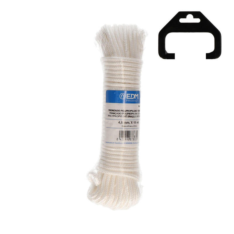 Pack De 5 Unidades - Madeja Trenzada Polipropileno Tendedero 15m Blanco Edm