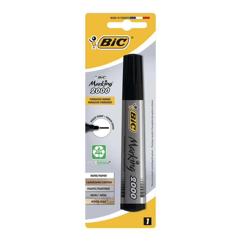 Pack De 5 Unidades - Marcador Permanente Negro 2000 Blister