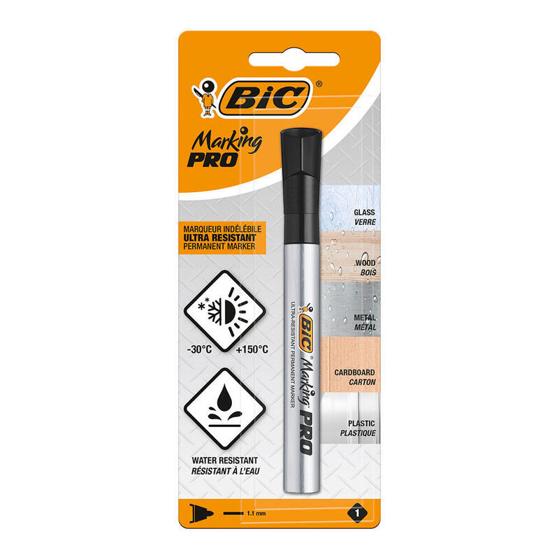 Pack De 5 Unidades - Marcador Permanente Pro Negro Blister